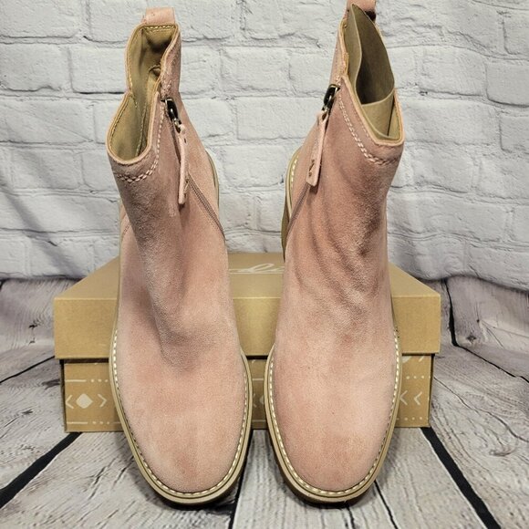 Zodiac Julie Lugged Sole Mid-Calf Wedge Boots - Picture 1 of 9